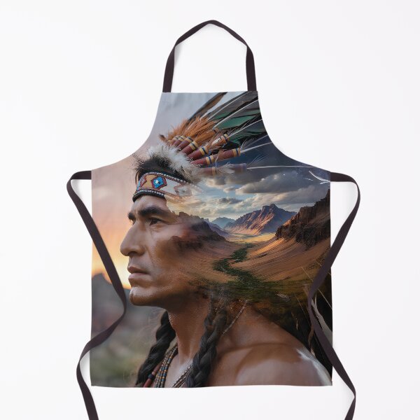 Item preview, Indian Chief. Spiritual Tribal Art with Desert Landscapes designed and sold by paulo silveira.