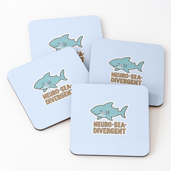 Item preview, Neuro-SEA-Divergent Shark Sticker designed and sold by Queer Designs.