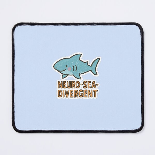 Item preview, Neuro-SEA-Divergent Shark Sticker designed and sold by Queer Designs.