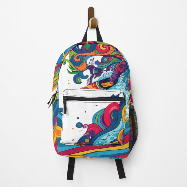 Item preview, Psychedelic Surf – Trippy Wave Rider Art designed and sold by JenniferCreaArte .