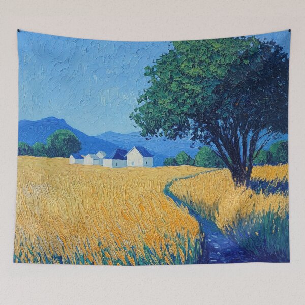 Item preview, Malawi landscape | Post-impressionist painting style designed and sold by ComicsFactory.