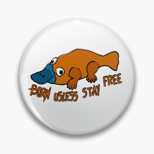 Item preview, Born Useless Stay Free – Platypus Anarchist Animal designed and sold by pinovolpino.