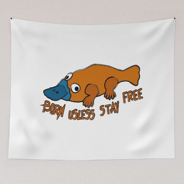 Item preview, Born Useless Stay Free – Platypus Anarchist Animal designed and sold by pinovolpino.