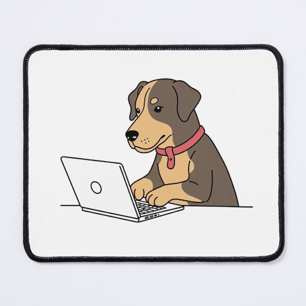 Item preview, Tech-Savvy Doggo – Laptop Dog Cartoon Design for Animal Lovers designed and sold by Collision19.