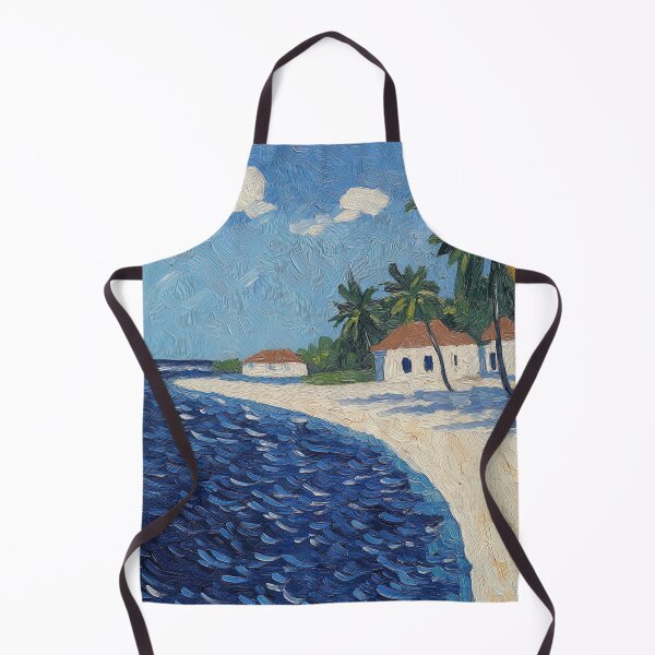 Item preview, Maldives landscape | Post-impressionist painting style designed and sold by ComicsFactory.