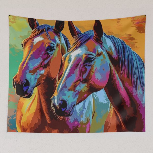 Item preview, Horses Popart designed and sold by RedHandedOD.