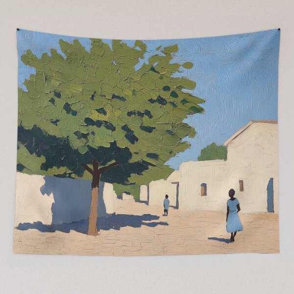 Item preview, Mali landscape | Post-impressionist painting style designed and sold by ComicsFactory.