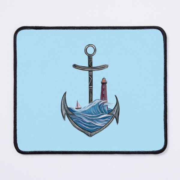 Item preview, Anchor & Lighthouse (Version 3) designed and sold by Scarlet Swan.