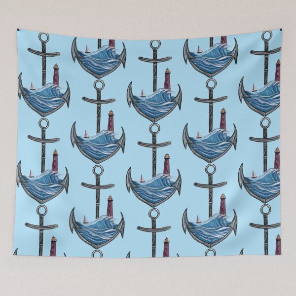Item preview, Anchor & Lighthouse (Version 3) designed and sold by Scarlet Swan.