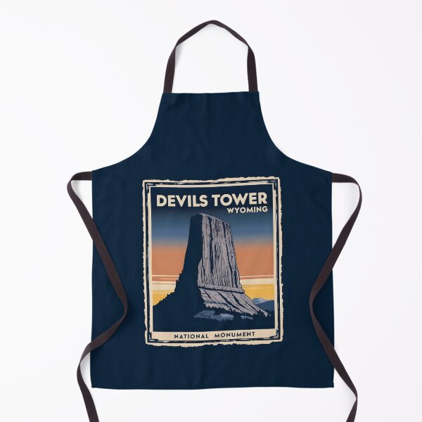 Item preview, A Vintage Illustration of Devils Tower National Monument  designed and sold by GoodOldVintage.