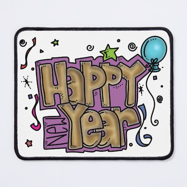 Item preview, Happy new year festive balloons and stars designed and sold by Anastaciaknits.
