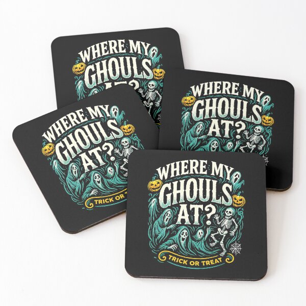 Item preview, Where My Ghouls At? Funny Halloween Ghost and Skeleton Design	 designed and sold by Victor Shadehorn.