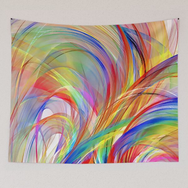 Item preview, Arching Colored Lines designed and sold by ViaARTfactory.