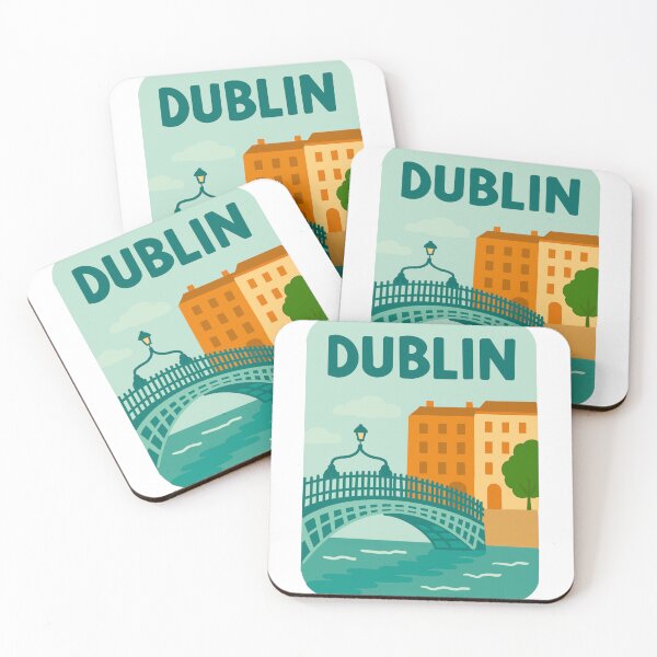 Item preview, Dublin – Ha’penny Bridge Illustration designed and sold by magisskies.