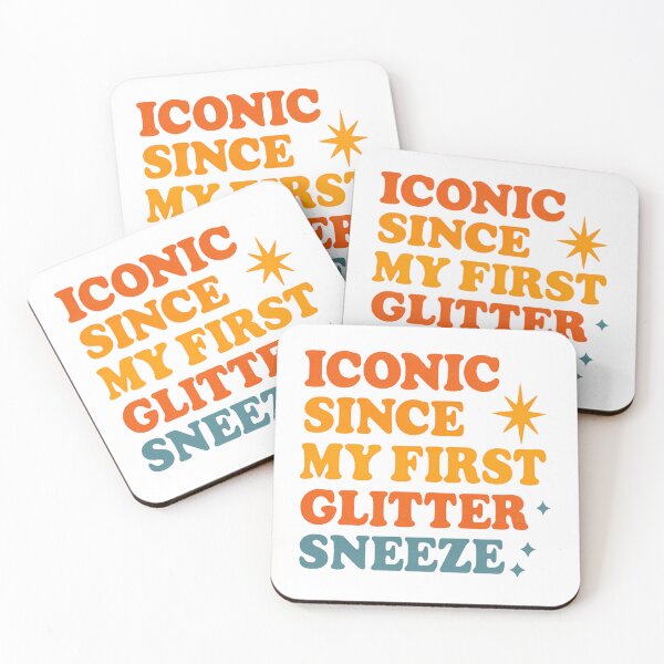 Item preview, Iconic Since My First Glitter Sneeze – Vibrant Pride Text Art designed and sold by Haus Of Sin.