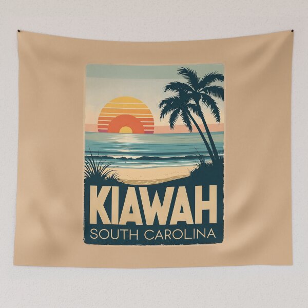 Item preview, A Vintage Illustration of Kiawah Island - South Carolina designed and sold by GoodOldVintage.