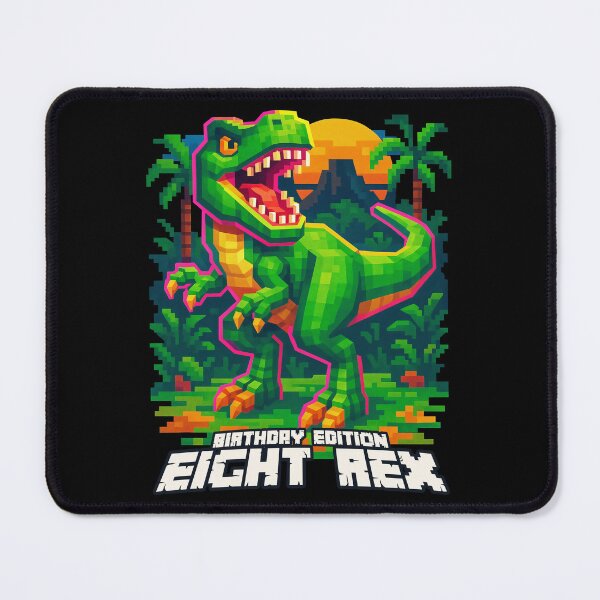 Item preview, EIGHT REX Birthday Edition Pixel T-Rex Dinosaur Party Design	 designed and sold by Victor Shadehorn.