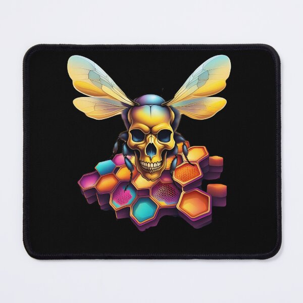 Item preview, Skull Bee on honeycombs designed and sold by Tragedyshop.