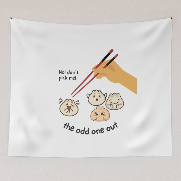 Item preview, The Odd One Out, Dumplings, Yum Cha, Dim Sum, Kawaii designed and sold by AASparksDesigns.