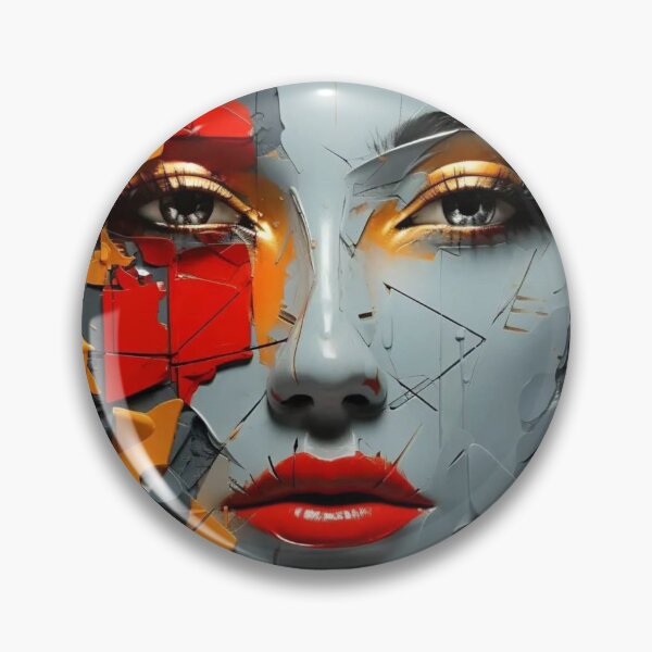 Item preview, Fragmented Beauty - Abstract Painted Face” designed and sold by WasemPrint.