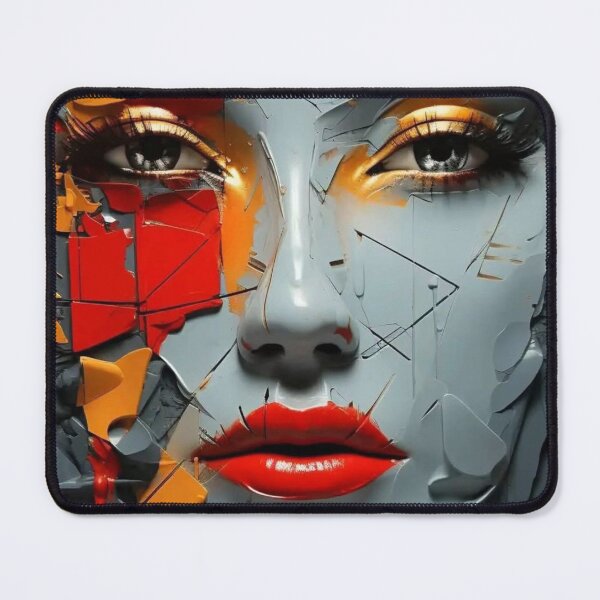 Item preview, Fragmented Beauty - Abstract Painted Face” designed and sold by WasemPrint.