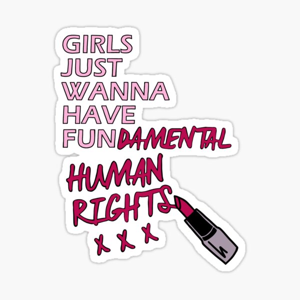 Item preview, Girls Just Wanna Have Fundamental Human Rights designed and sold by Jennifer Adair.