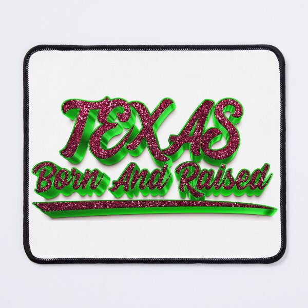 Item preview, TEXAS Born And Raised | Pink Glitter/Lime Green designed and sold by Dezign Kingz.