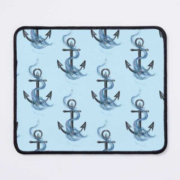 Item preview, Anchor & Ocean Waves (Version 1) designed and sold by Scarlet Swan.