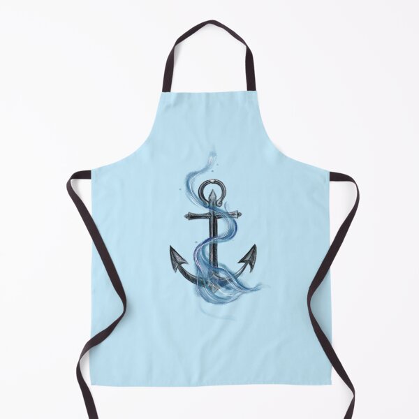 Item preview, Anchor & Ocean Waves (Version 1) designed and sold by Scarlet Swan.
