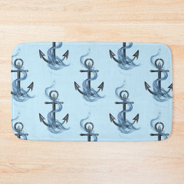 Item preview, Anchor & Ocean Waves (Version 1) designed and sold by Scarlet Swan.