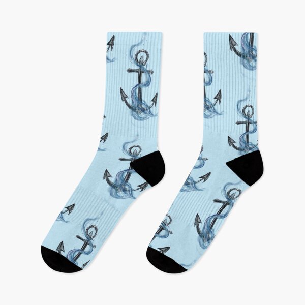 Item preview, Anchor & Ocean Waves (Version 1) designed and sold by Scarlet Swan.