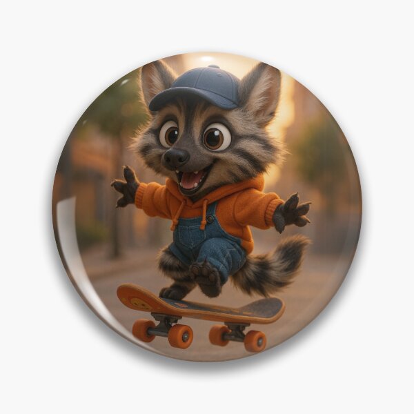 Item preview, Skater Aardwolf Pup designed and sold by Sillytoe.