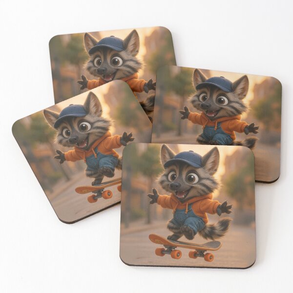 Item preview, Skater Aardwolf Pup designed and sold by Sillytoe.