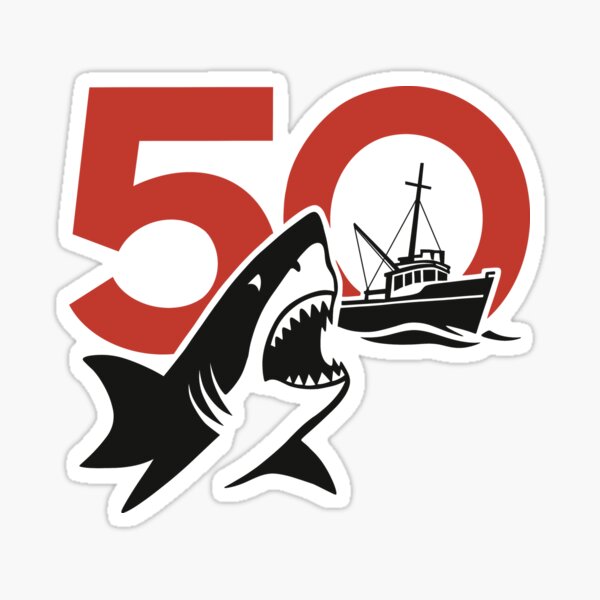 Artikel-Vorschau von Der weiße Hai 50., designt und verkauft von ChunkByChunk.