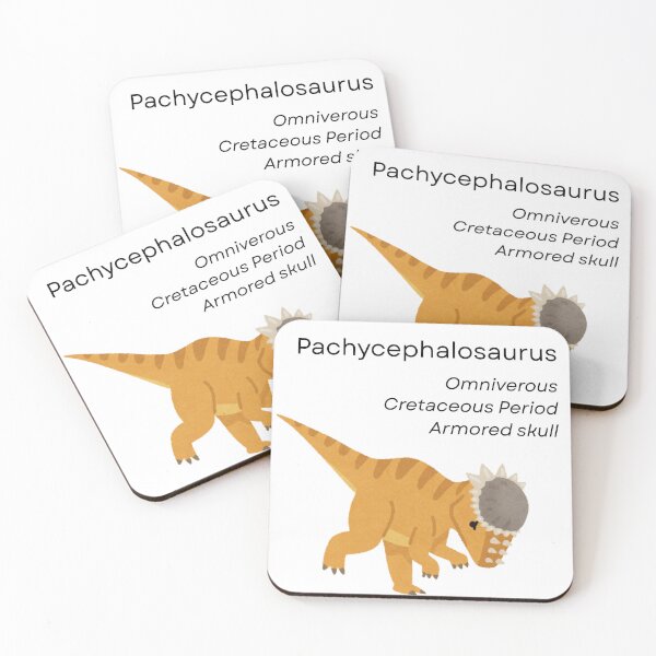 Item preview, Pachycephalosaurus scientific cartoon designed and sold by Moth Hawke Designs.