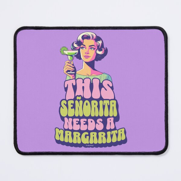 Item preview, This Señorita Needs a Margarita Groovy Retro Drinking Funny designed and sold by Tiendita-Arroyo.