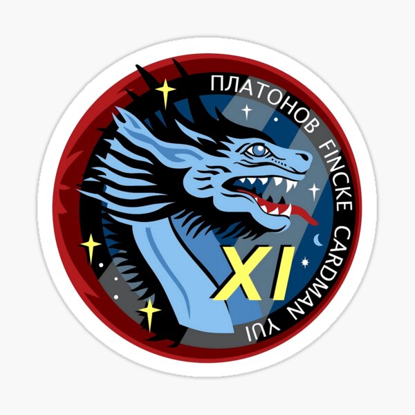 Item preview, space mission patch dragon emblem sticker designed and sold by AndenSol.