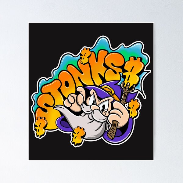 Item preview, Stonks Wizard - Crypto Magic designed and sold by ImaginarStore.