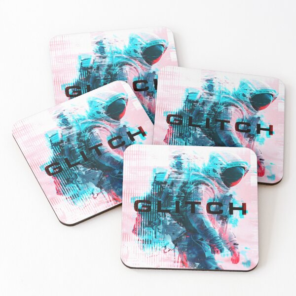 Item preview, Cyberpunk Astronaut in Glitch Art Style designed and sold by GL!TCH LAB.