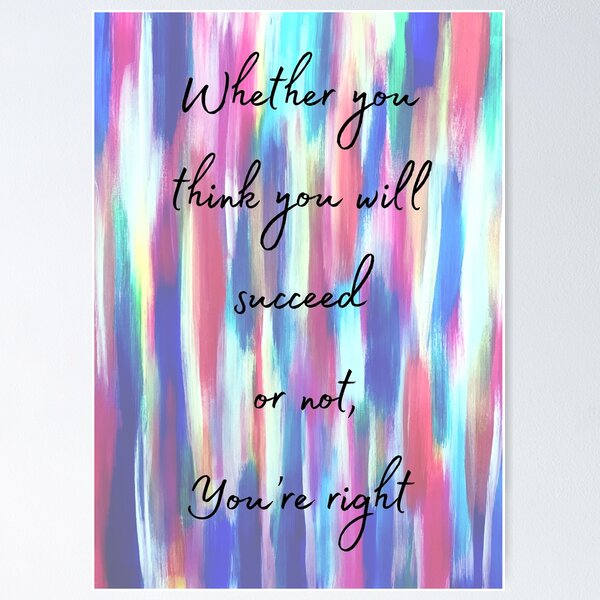 Item preview, Success quote on purple and pink designed and sold by Bel Nelson Designs.