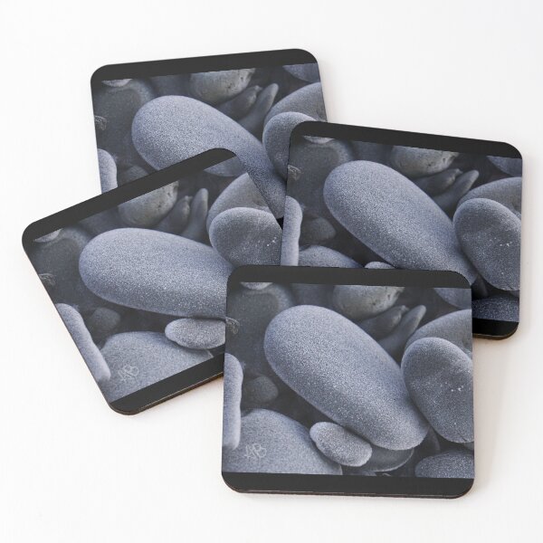 Item preview, Frosty rocks on a beach  designed and sold by The Alaskan Artist.