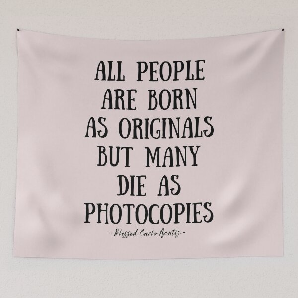 Item preview, Saint Carlo Acutis Canonization All People Are Born Originals designed and sold by PaperDreamPod.