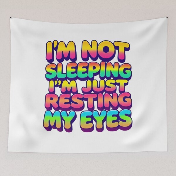 Item preview, I'm Not Sleeping – Retro 70s Typography designed and sold by ARTReMi.