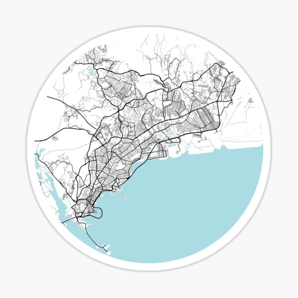 Item preview, Panama City Map - Circle  designed and sold by deMAP.