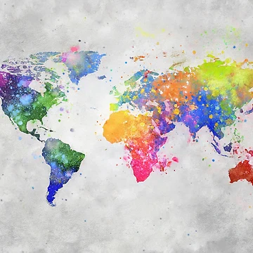 Artwork thumbnail, World Map by Raloel Art