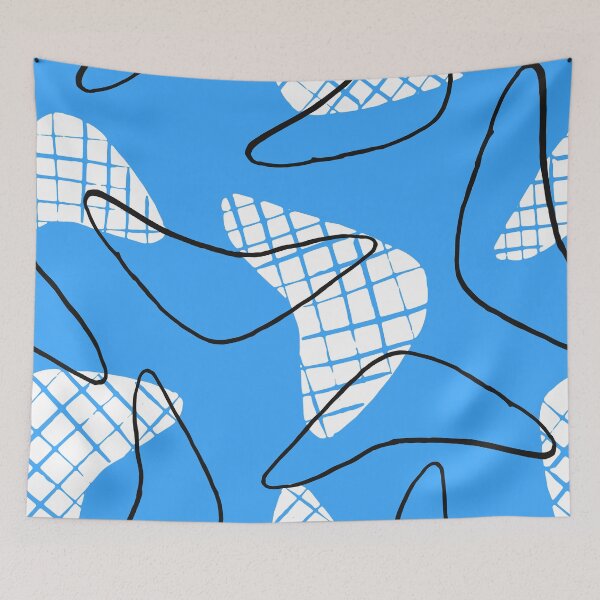 Item preview, Blue And White Mid-Century Modern Abstract Designs designed and sold by DEC02.