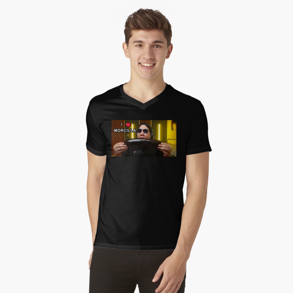 Vista previa del artículo con la obra «Camiseta de cuello en V», diseñado y vendido por FotoLibreStudio.