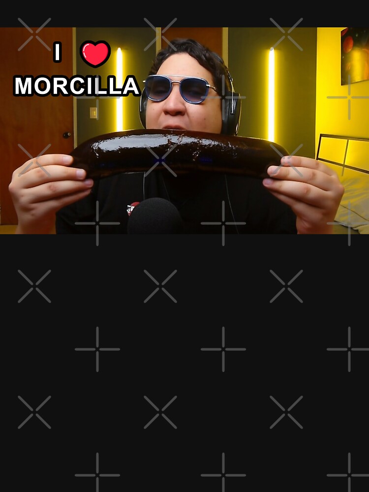Imagen 7 de 7, Camiseta clásica con la obra ME ENCANTA MORCILLA (parodia), diseñada y vendida por FotoLibreStudio.
