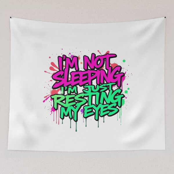 Item preview, I'm Not Sleeping – Retro 70s Typography designed and sold by ARTReMi.