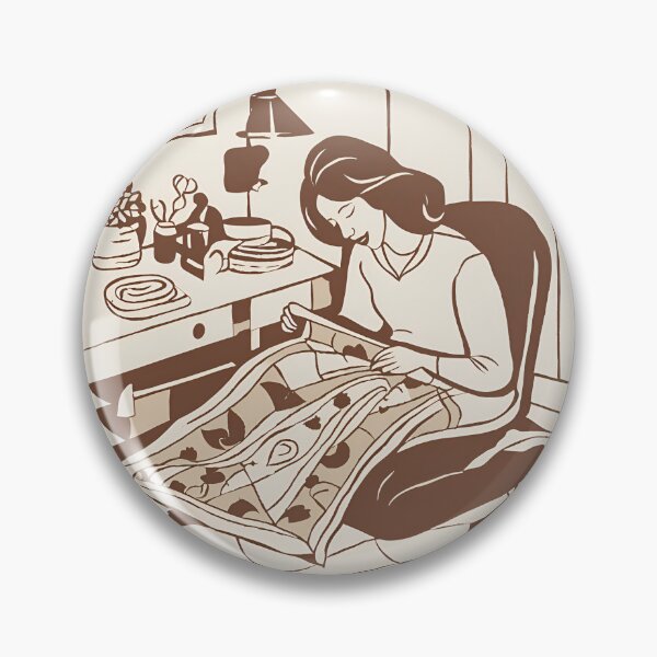 Item preview, Mom Quilting In Her Cute Cozy Room - Quilting Lover designed and sold by Wiss2Arts.